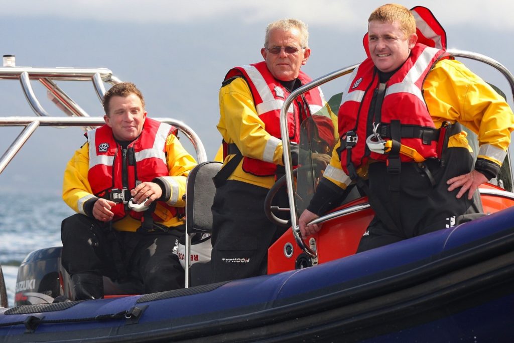 Paddy Casey R.I.P. in action with the Ballinskelligs Inshore Rescue at a regatta in Sneem - August 2008. Picture by Valerie O’Sullivan